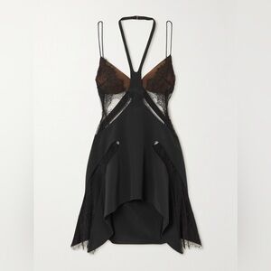 Dion Lee Black and Brown Lace Chemise
